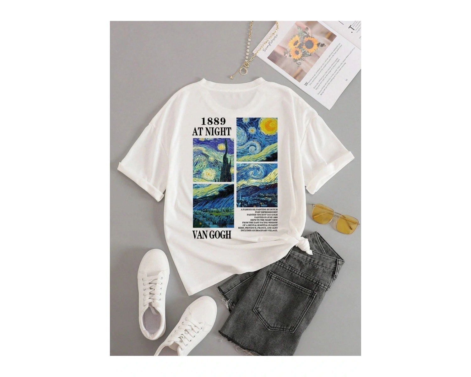 Arkası Baskılı Unisex Oversize T-Shirt