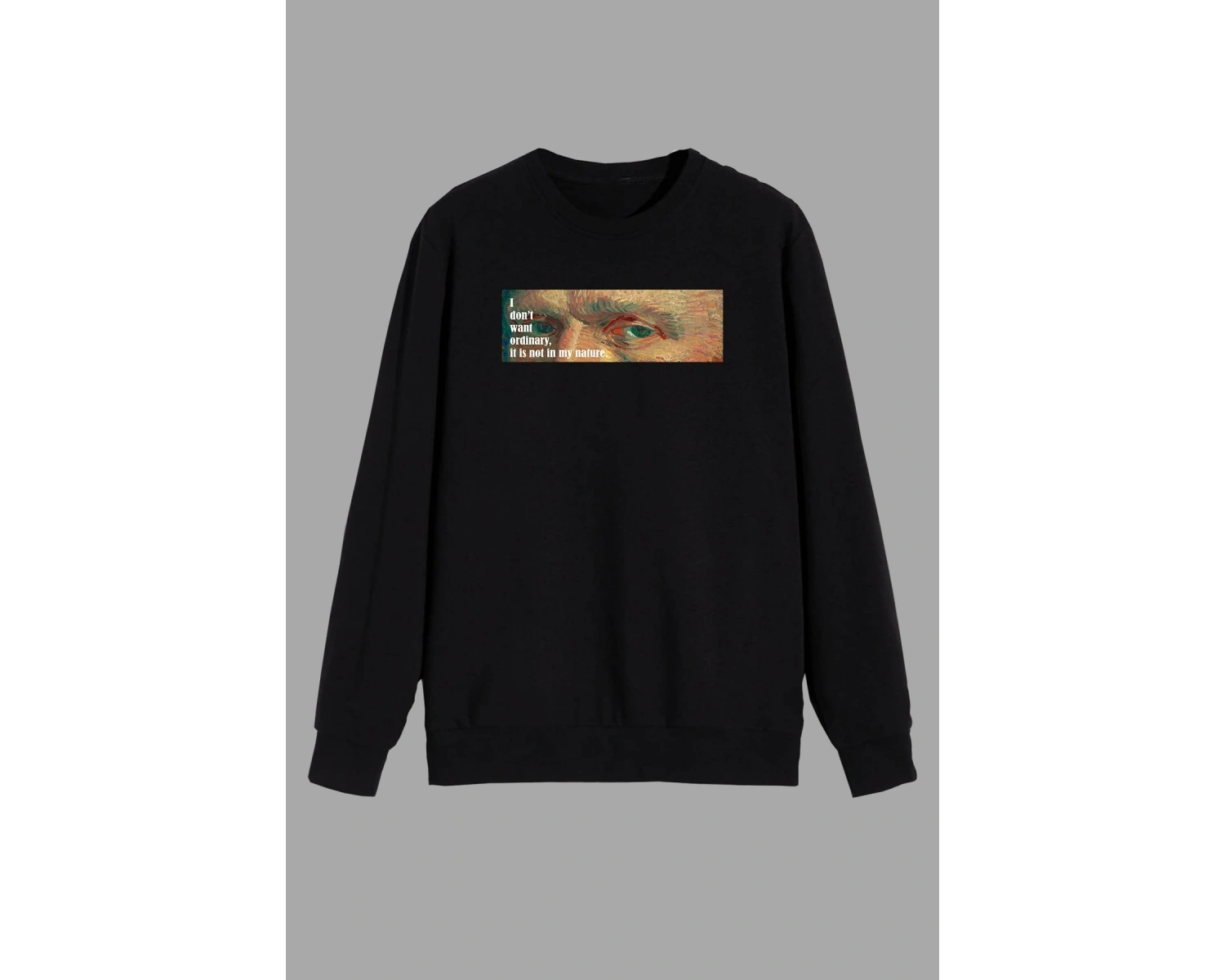 Art Vincent Van Gogh Baskılı Beyaz Unısex Sweatshirt