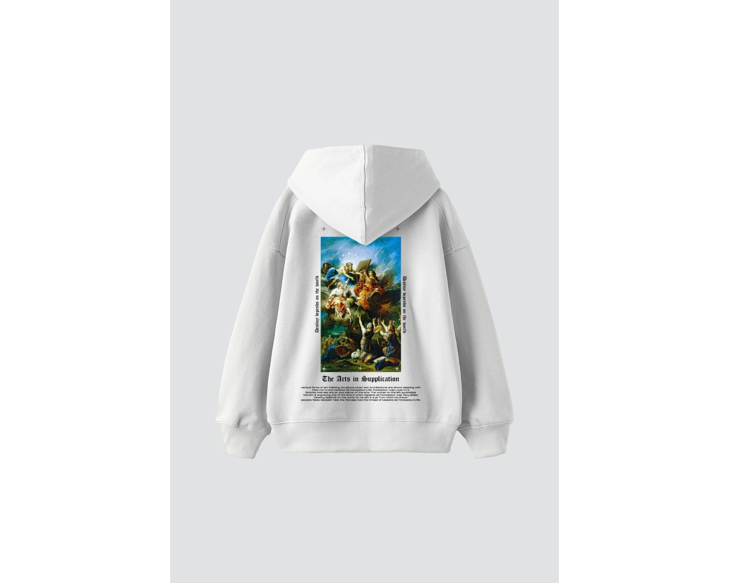 Arts Supplication Baskılı Oversize Unisex Premium Beyaz