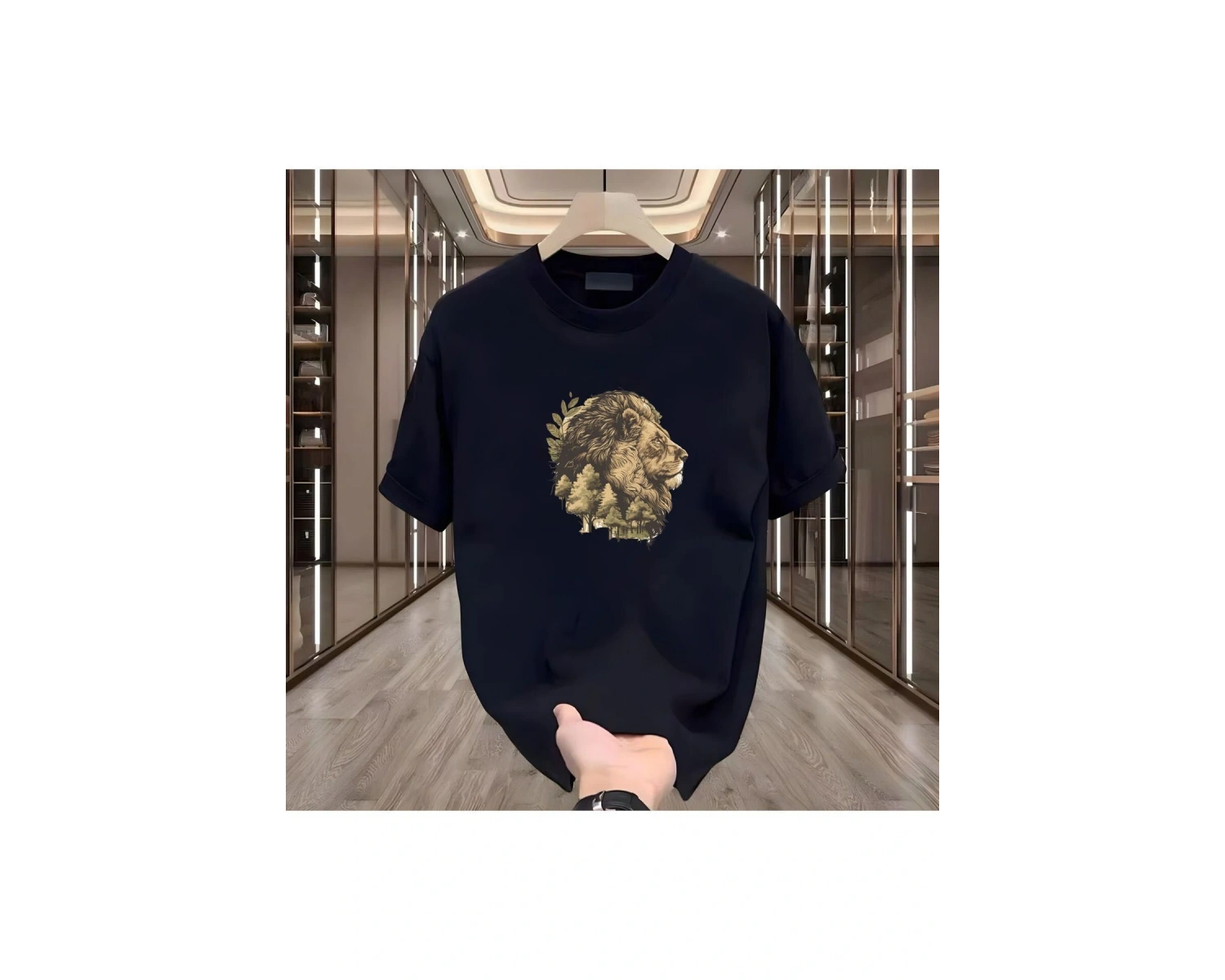 AslanXr Baskılı Beyaz Erkek