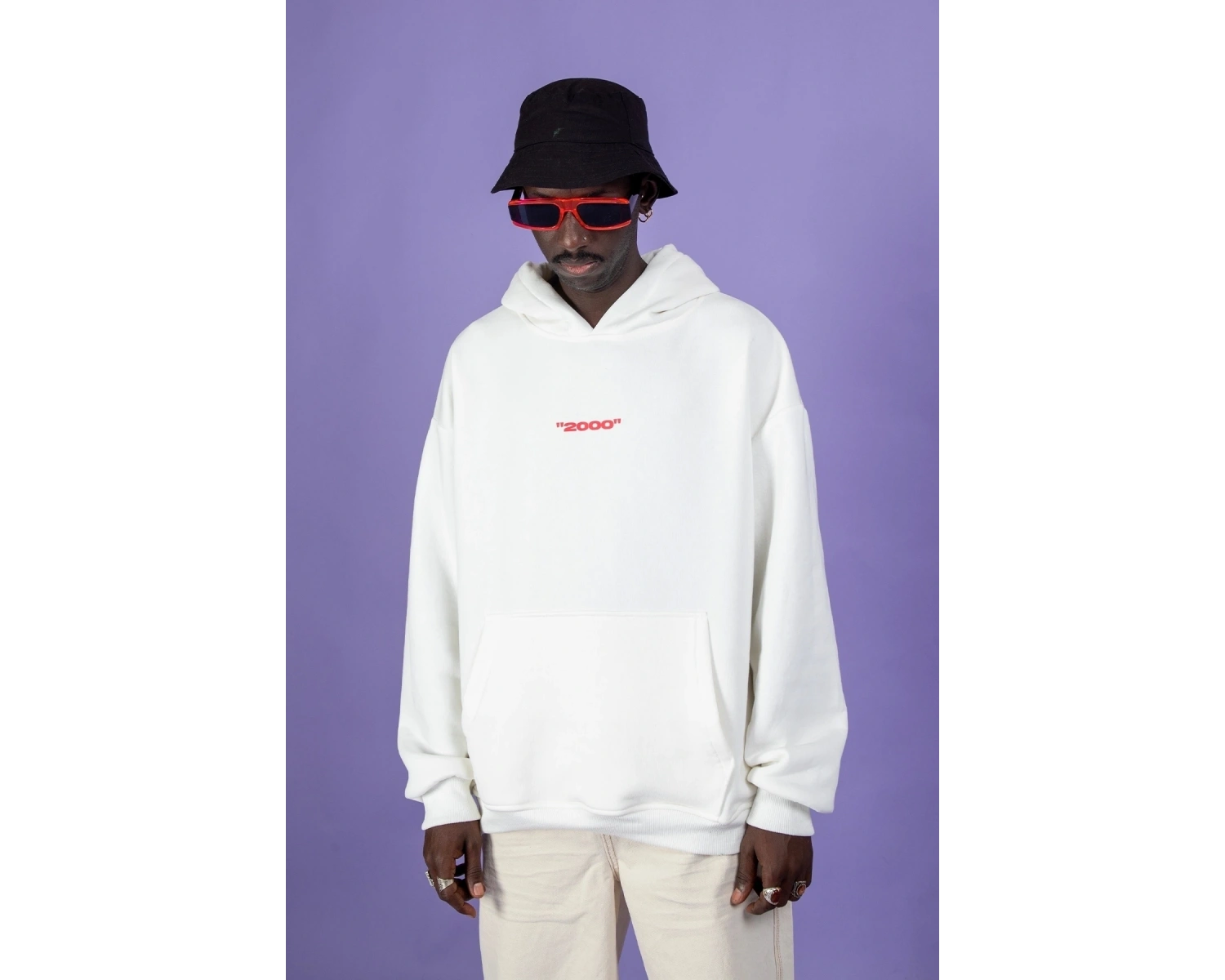 Asperitas Sırt Baskılı Oversize Unisex Beyaz