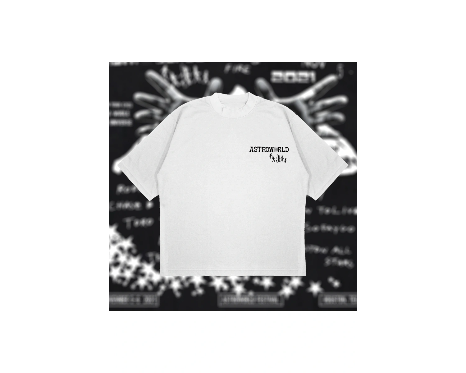 Astroworld Oversize Unisex Pamuklu Nefes Alan Kalın Kumaşlı