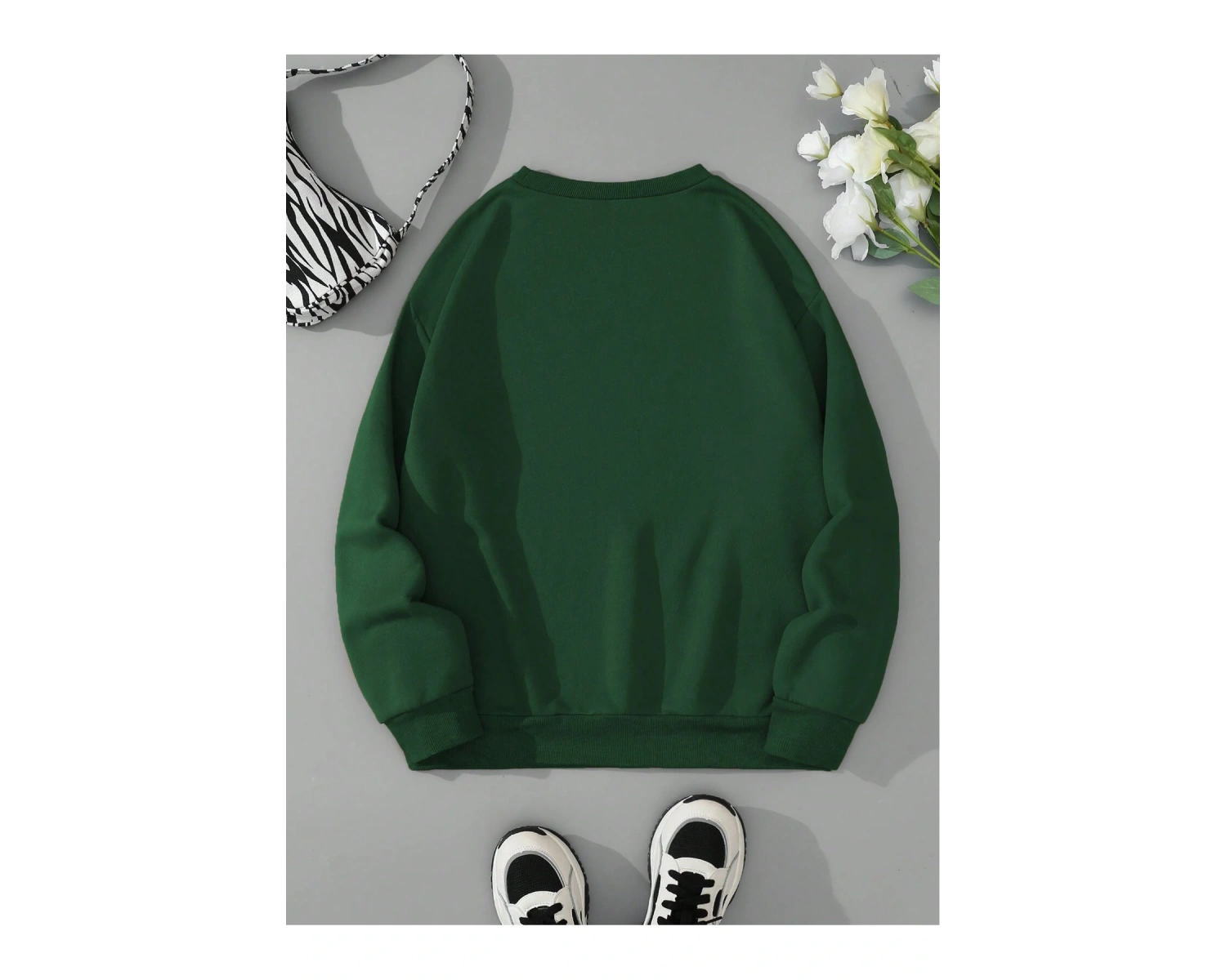 Ayı Desenli Termal Astarlı Sweat Yeşil