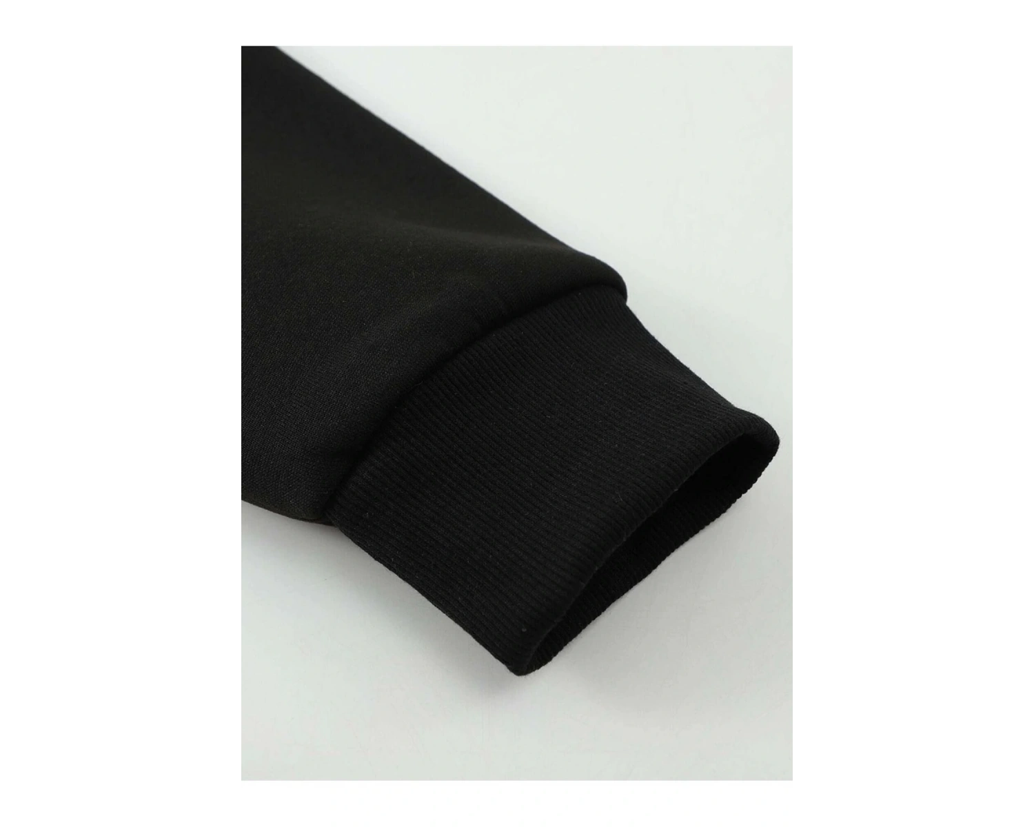 Ayıcık Baskılı 3 İplik Kapüşonlu Ünisex Oversize Sweatshirt Siyah