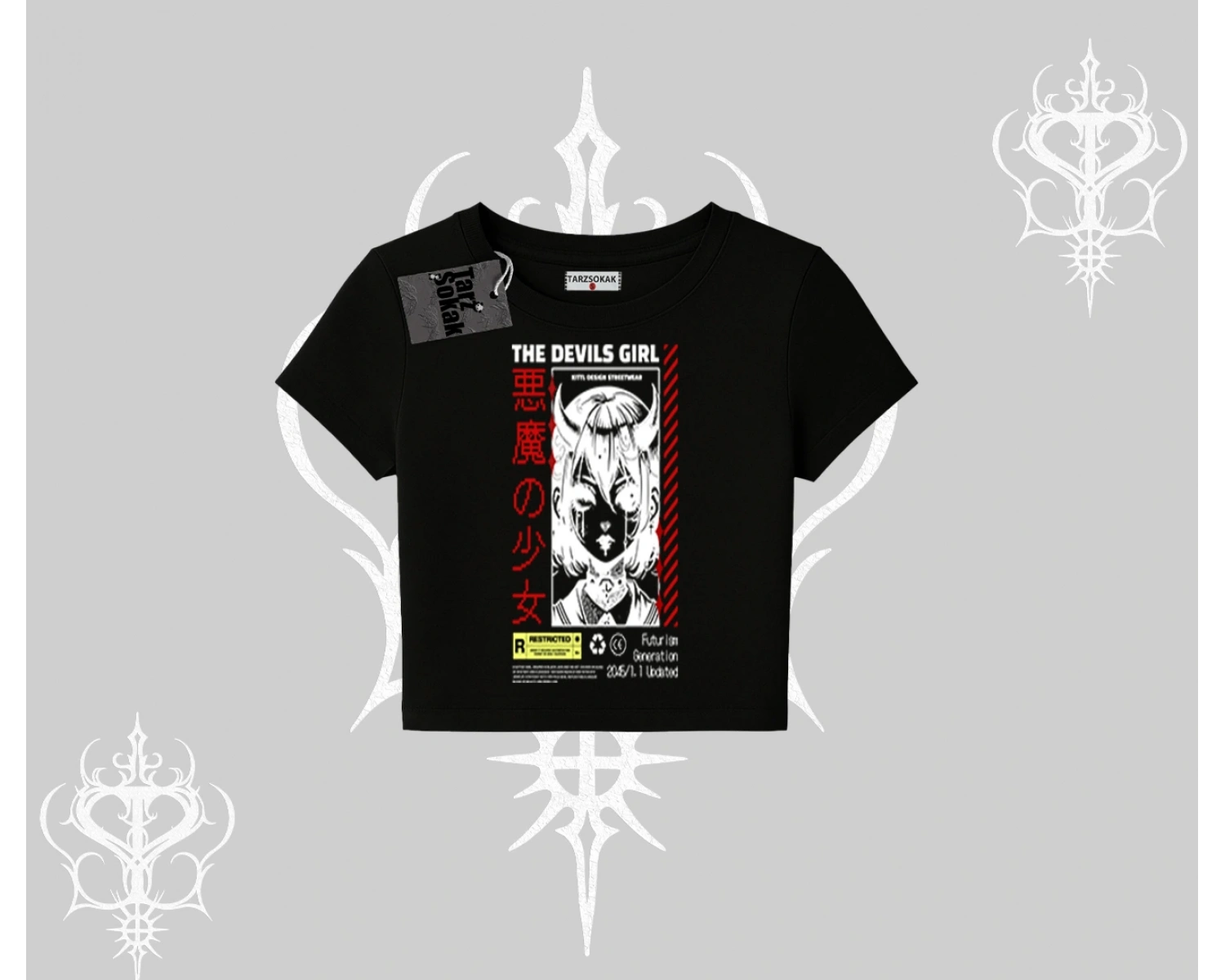 Babby Tee Tshirt Anime Devils Girl Japanese Style Baskılı