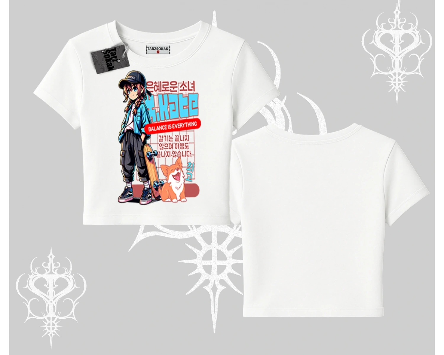 Babby Tee Tshirt Anime Hiker Girl Balance Is Everything Baskılı