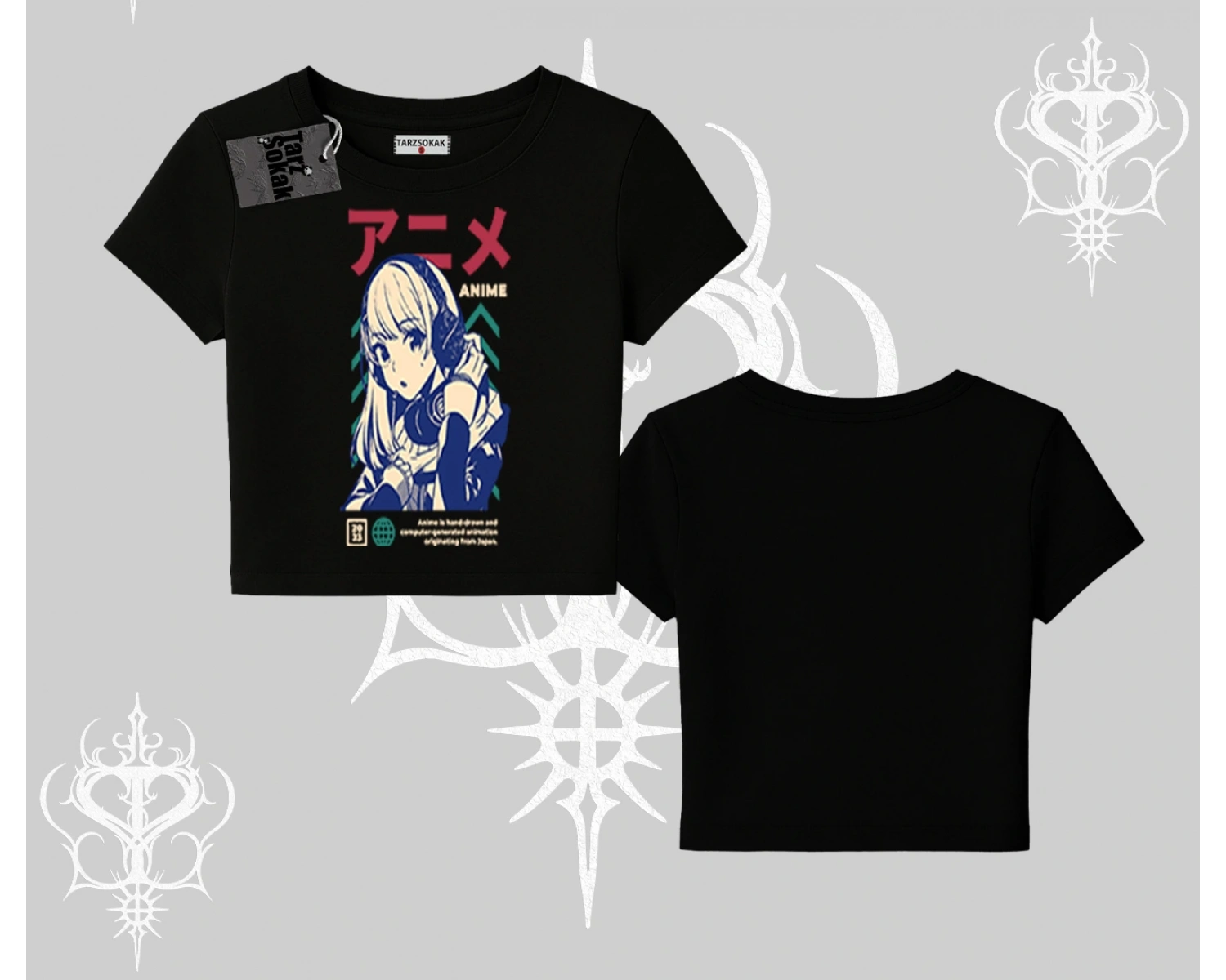 Babby Tee Tshirt Anime Kız Desenli Japon Tarzı
