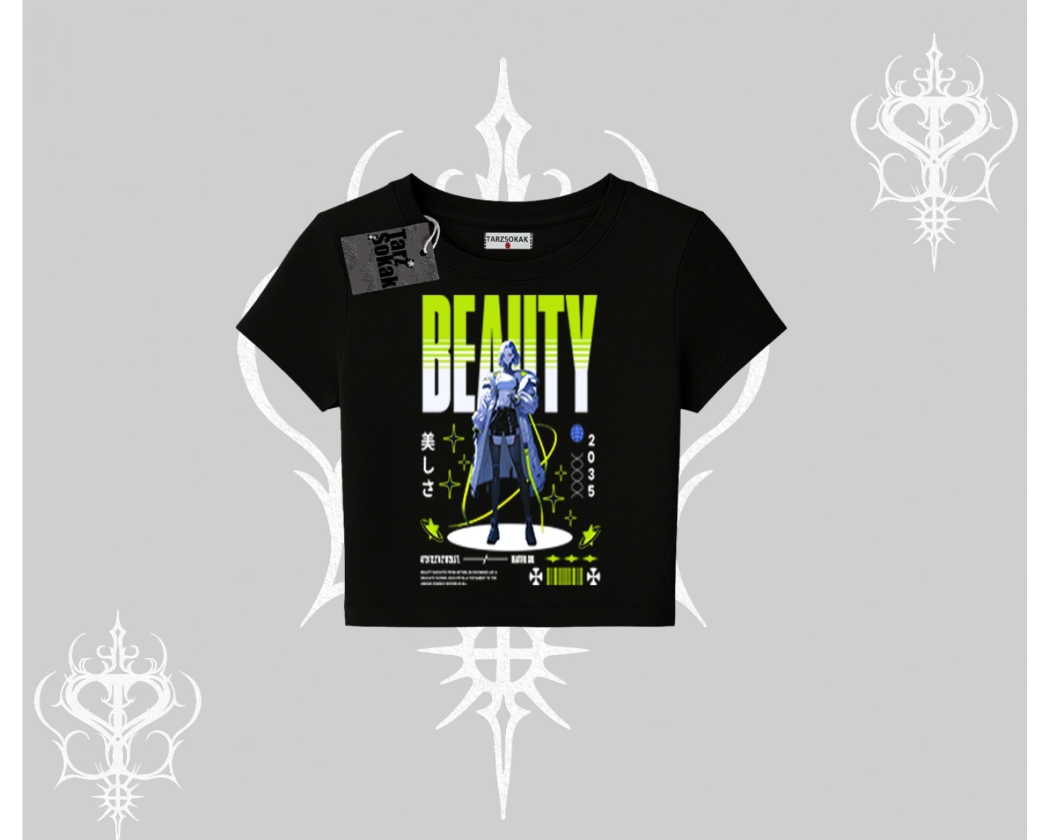 Babby Tee Tshirt Anime Unity Neon Detaylı Grafik Baskılı