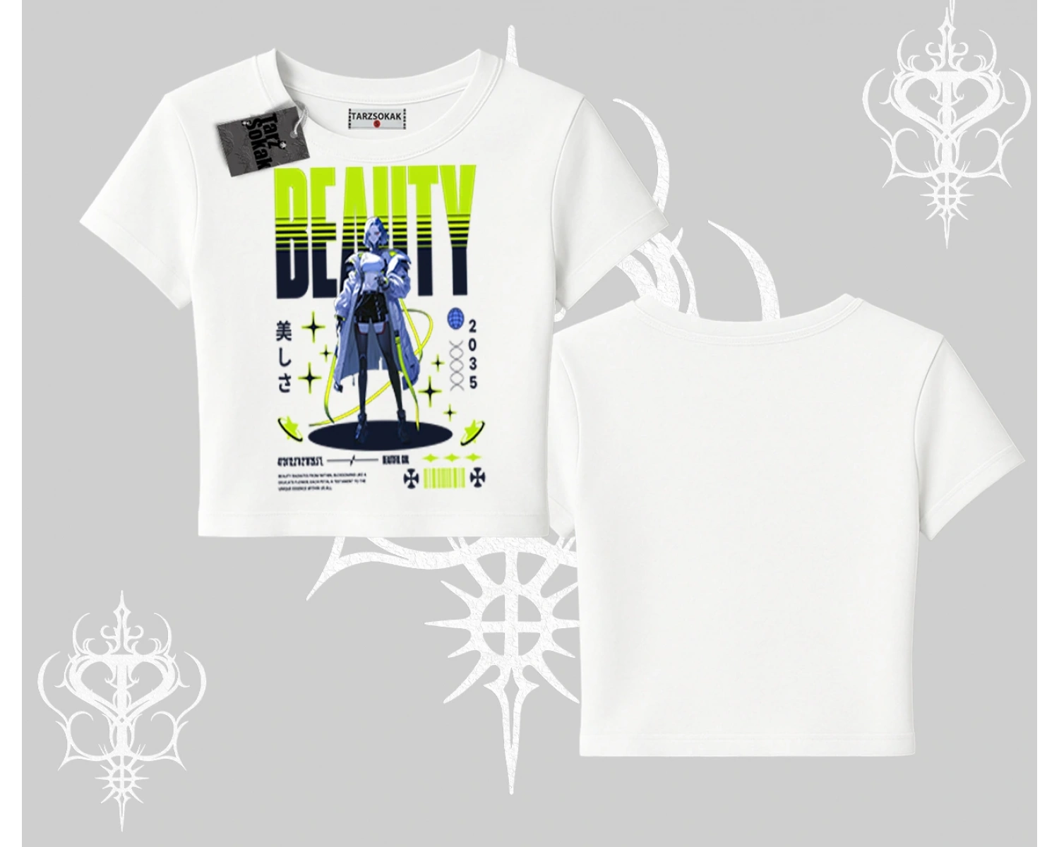 Babby Tee Tshirt Anime Unity Neon Detaylı Grafik Baskılı