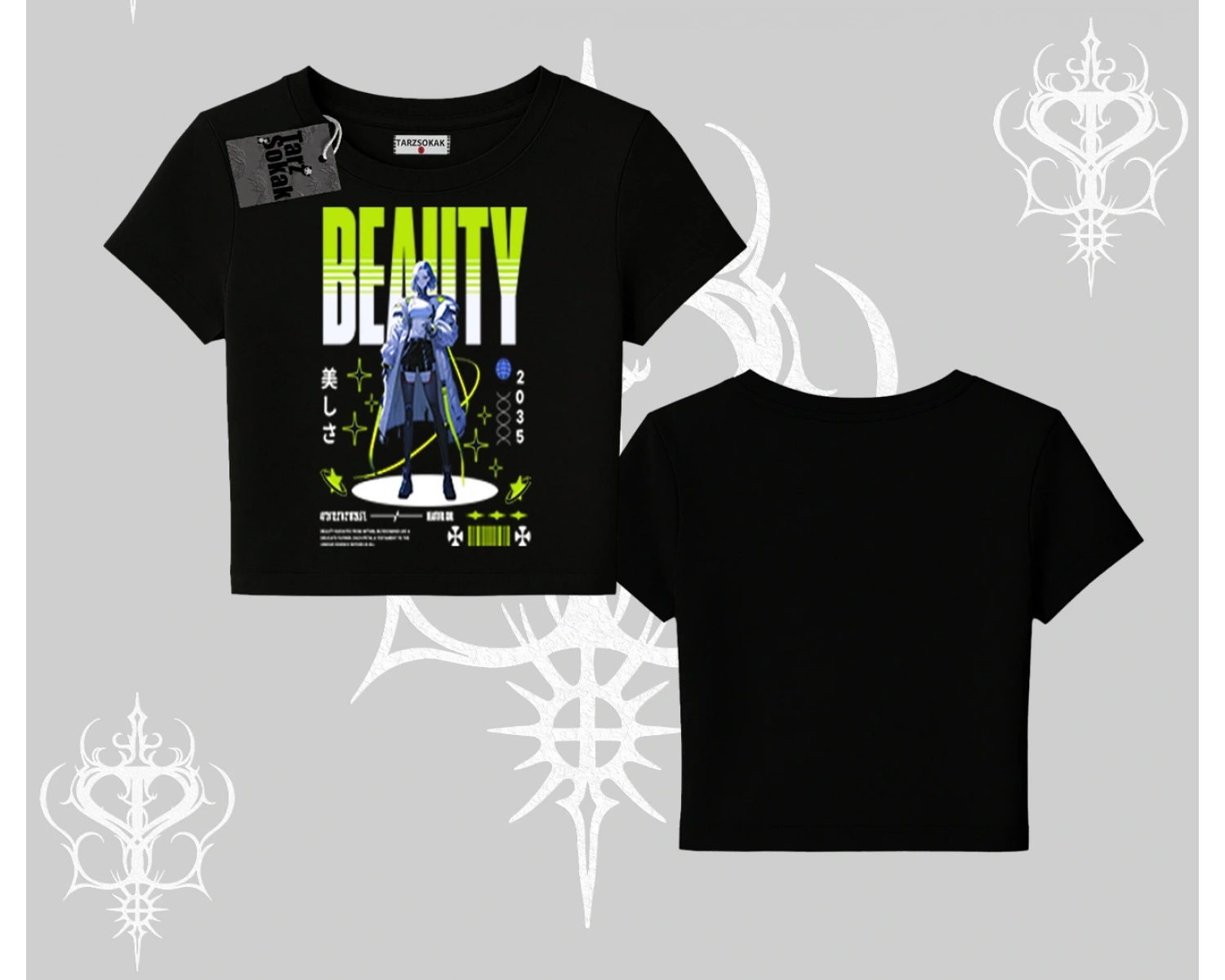 Babby Tee Tshirt Anime Unity Neon Detaylı Grafik Baskılı