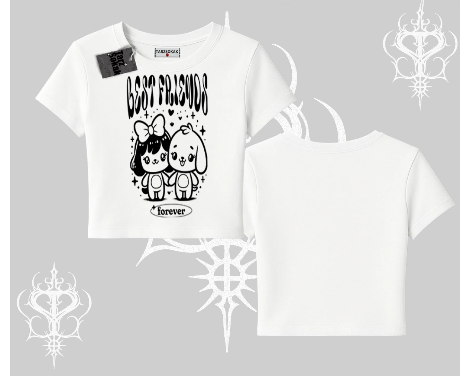 Babby Tee Tshirt Best Friends Forever Baskılı Sevimli Tasarım