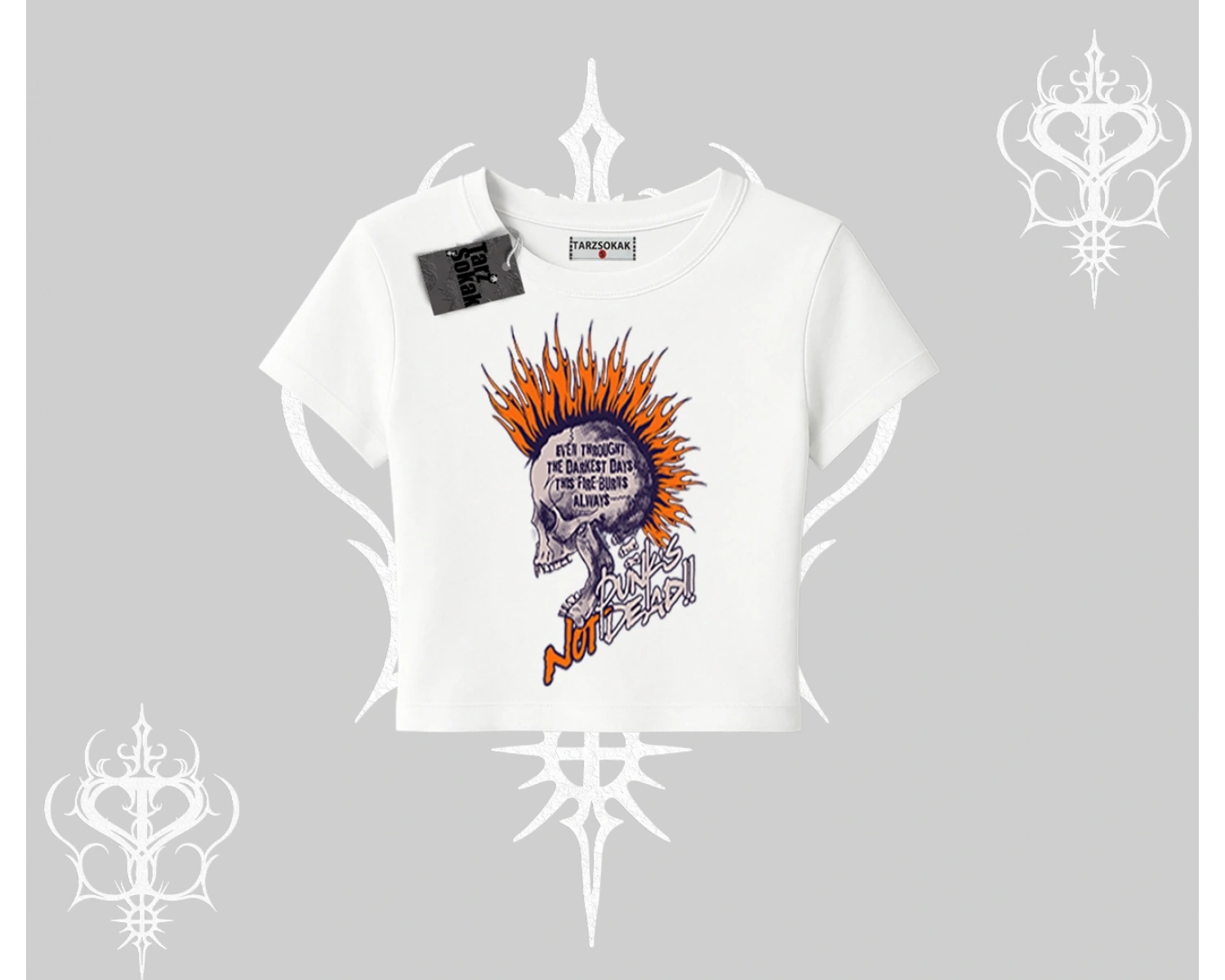 Babby Tee Tshirt Burning Skull Rebel Street Anthem