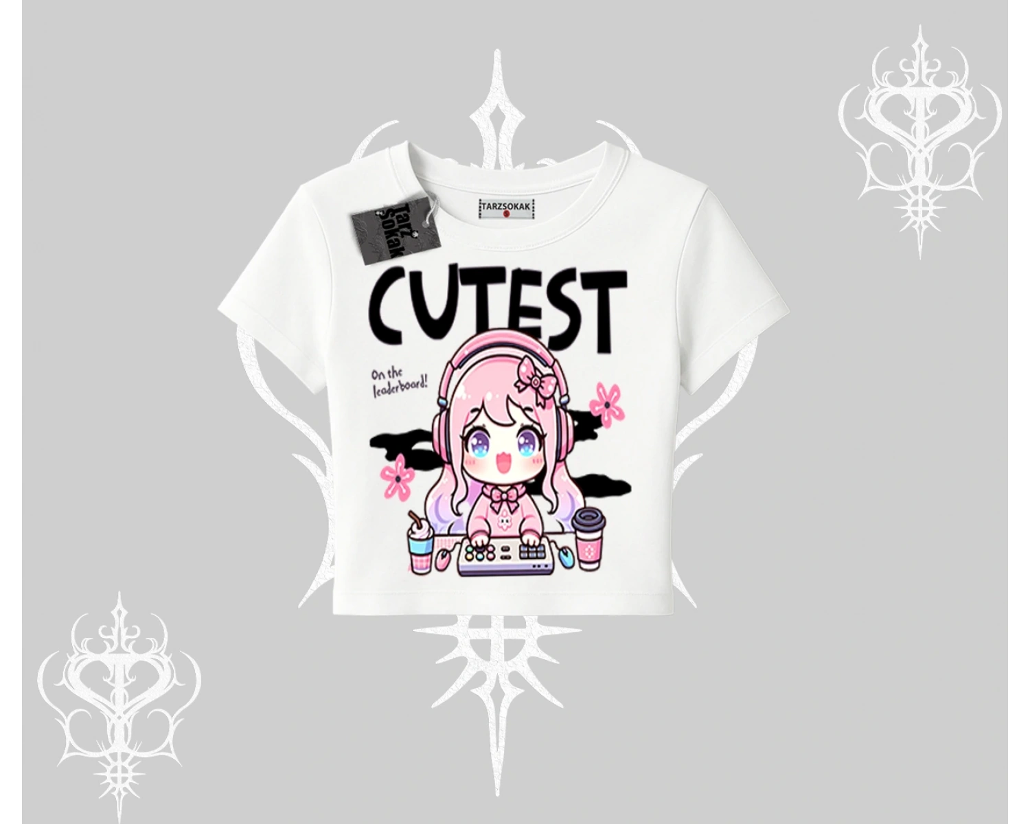 Babby Tee Tshirt Cute Anime Gamer Girl Baskılı