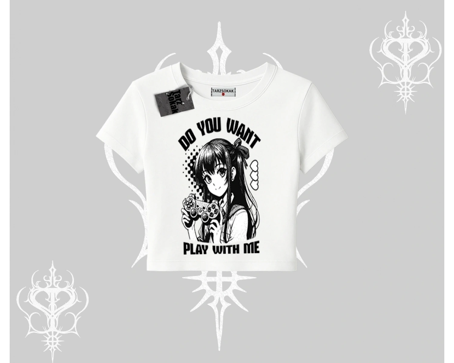 Babby Tee Tshirt Do You Want Play With Me Anime Kız Baskılı