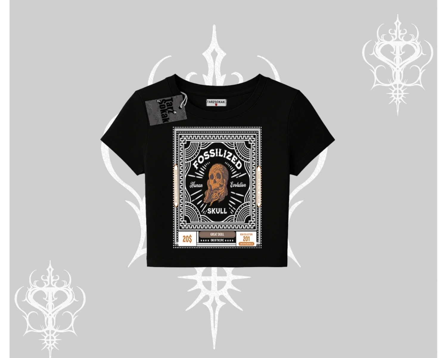 Babby Tee Tshirt Fossilized Skull Underground Archive