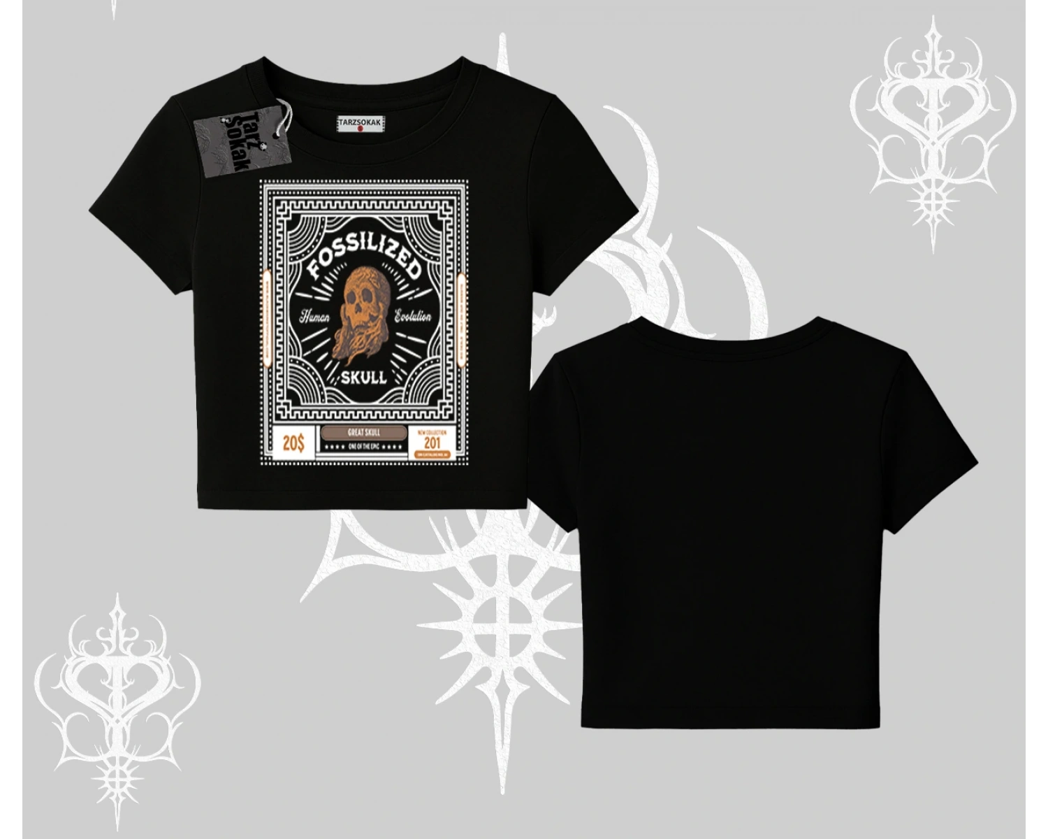 Babby Tee Tshirt Fossilized Skull Underground Archive