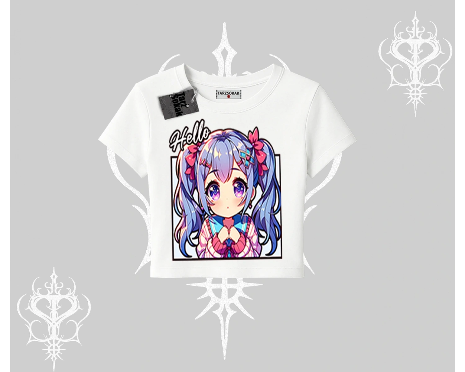 Babby Tee Tshirt Hello Anime Kız Sevimli Karakter Baskılı