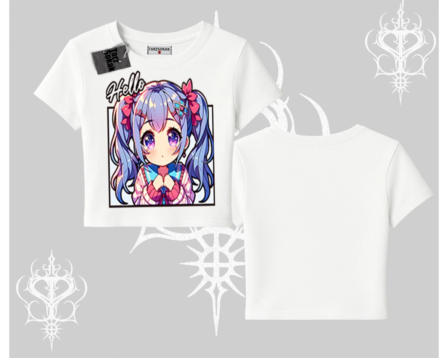 Babby Tee Tshirt Hello Anime Kız Sevimli Karakter Baskılı