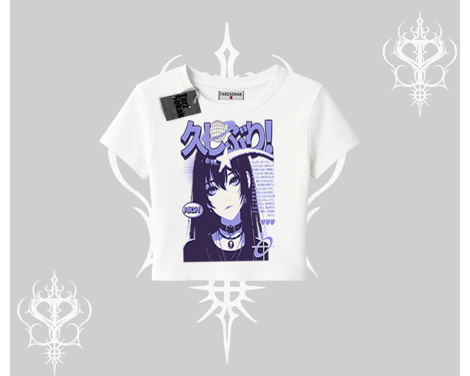 Babby Tee Tshirt Neo Tokyo Girl Y2K Street Anime Aesthetic