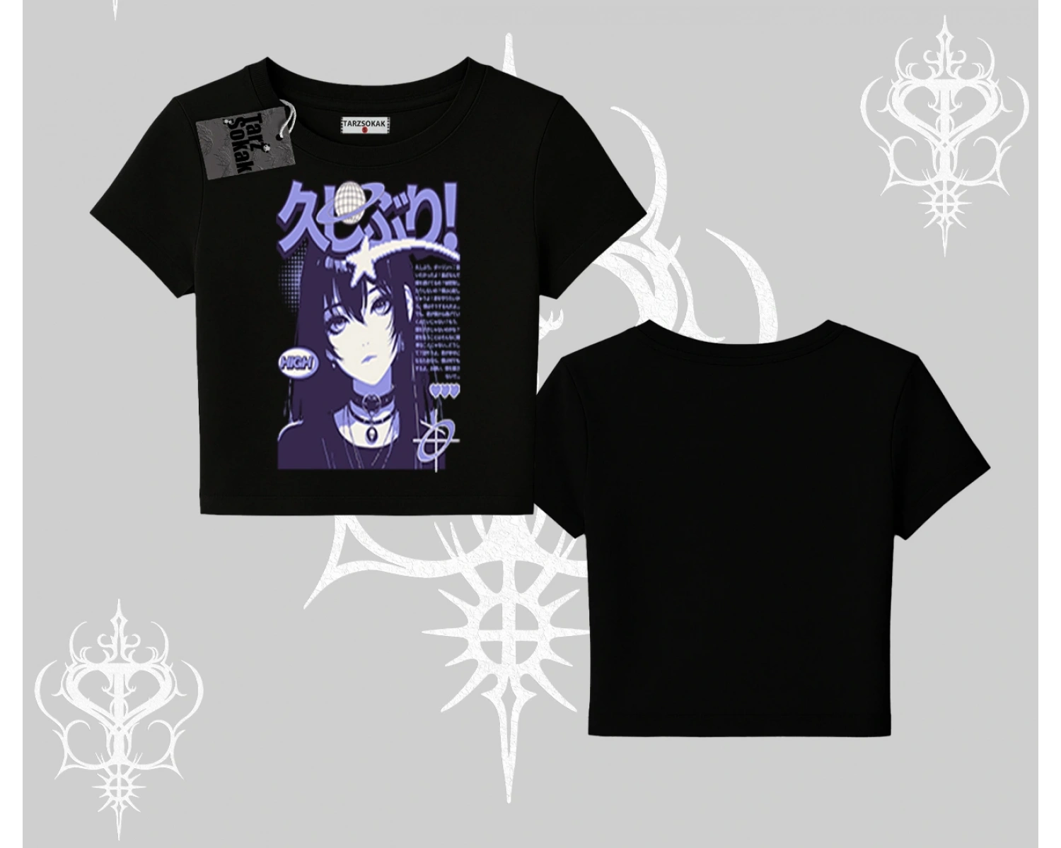 Babby Tee Tshirt Neo Tokyo Girl Y2K Street Anime Aesthetic