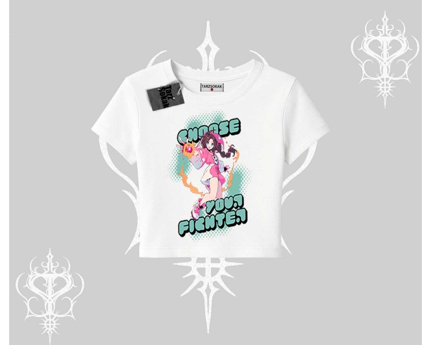 Babby Tee Tshirt Oversize  Anime Kız Desenli Japon Stil