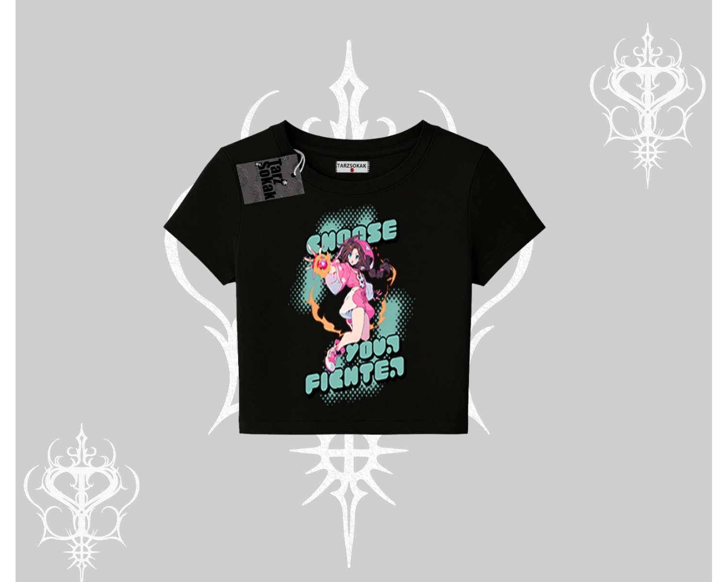 Babby Tee Tshirt Oversize  Anime Kız Desenli Japon Stil