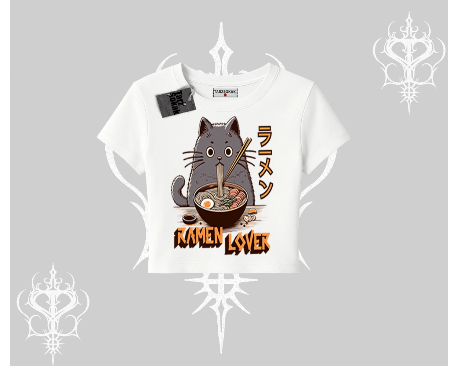 Babby Tee Tshirt Ramen Lover Kedi Anime Baskılı