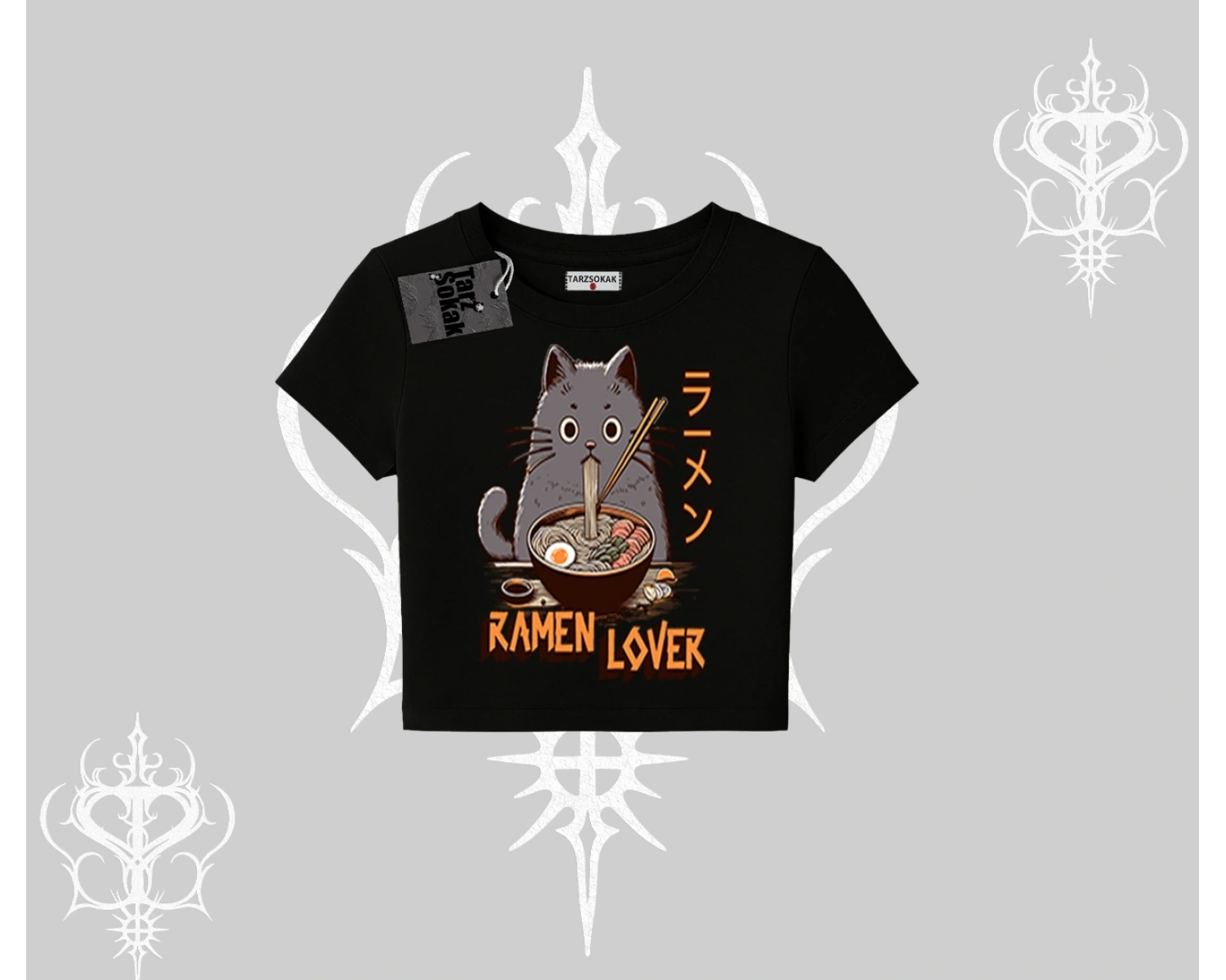 Babby Tee Tshirt Ramen Lover Kedi Anime Baskılı