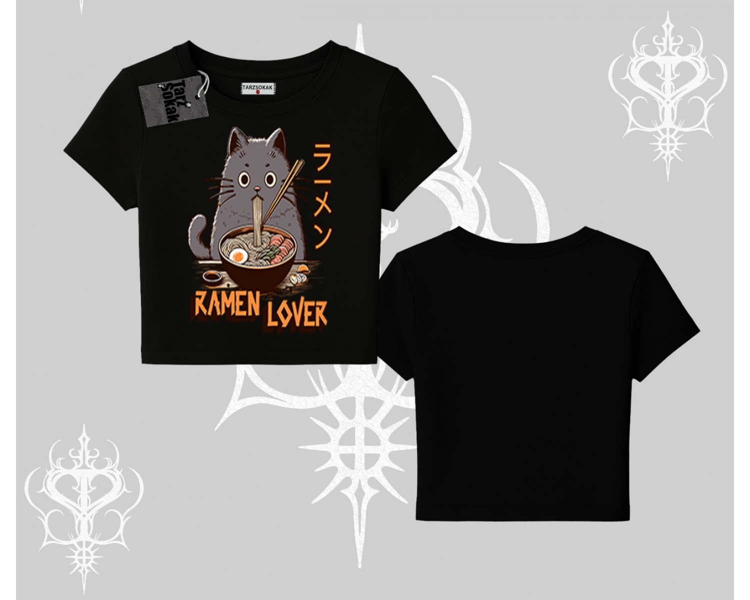 Babby Tee Tshirt Ramen Lover Kedi Anime Baskılı