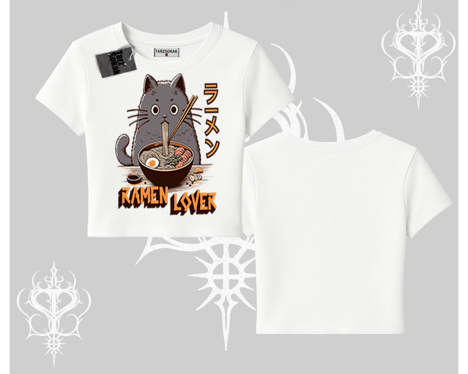 Babby Tee Tshirt Ramen Lover Kedi Anime Baskılı