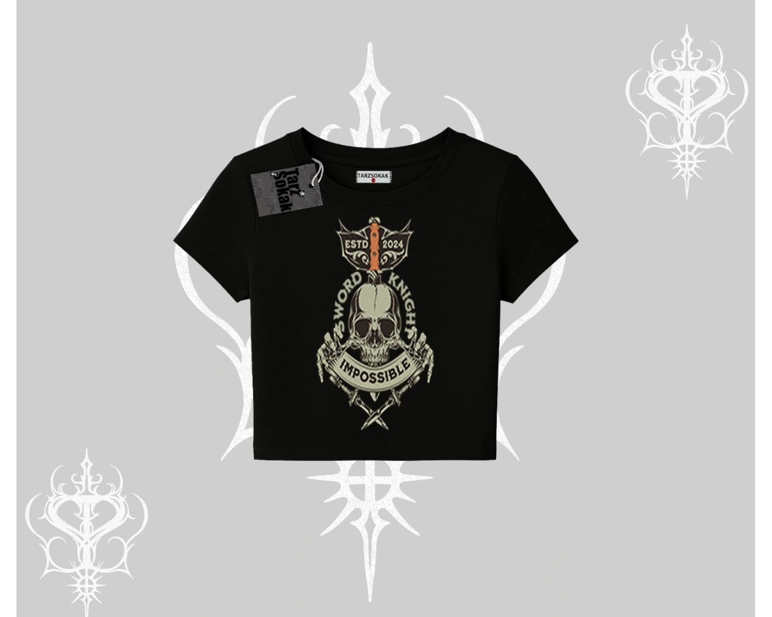Babby Tee Tshirt Sword Knight Skull Impossible Street Creed