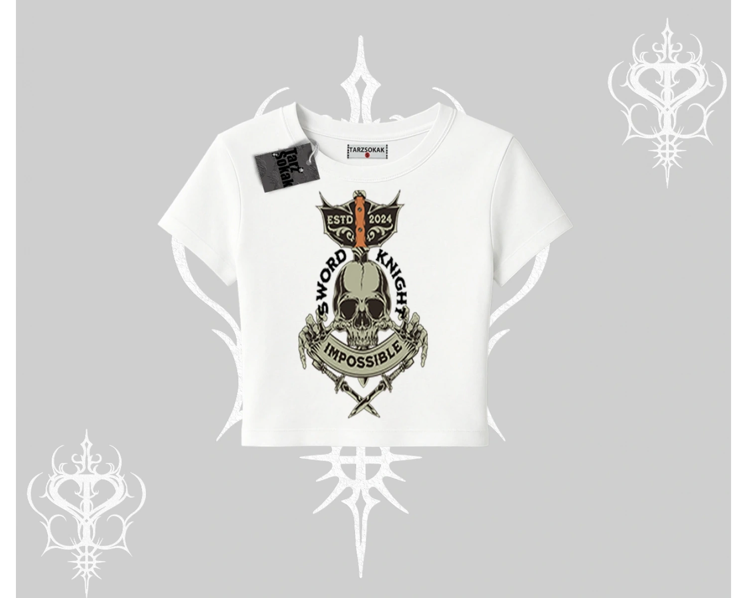 Babby Tee Tshirt Sword Knight Skull Impossible Street Creed