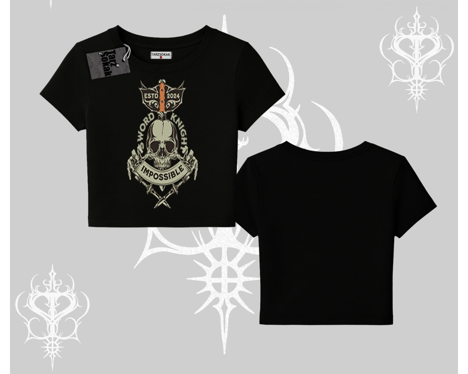 Babby Tee Tshirt Sword Knight Skull Impossible Street Creed