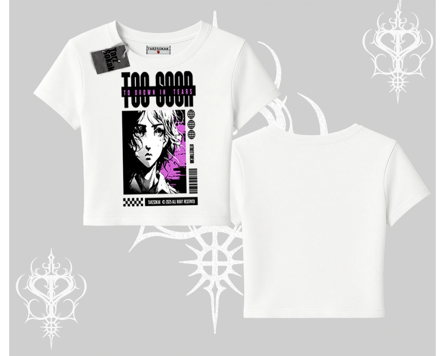 Babby Tee Tshirt Too Good Anime Girl Grafik Baskılı