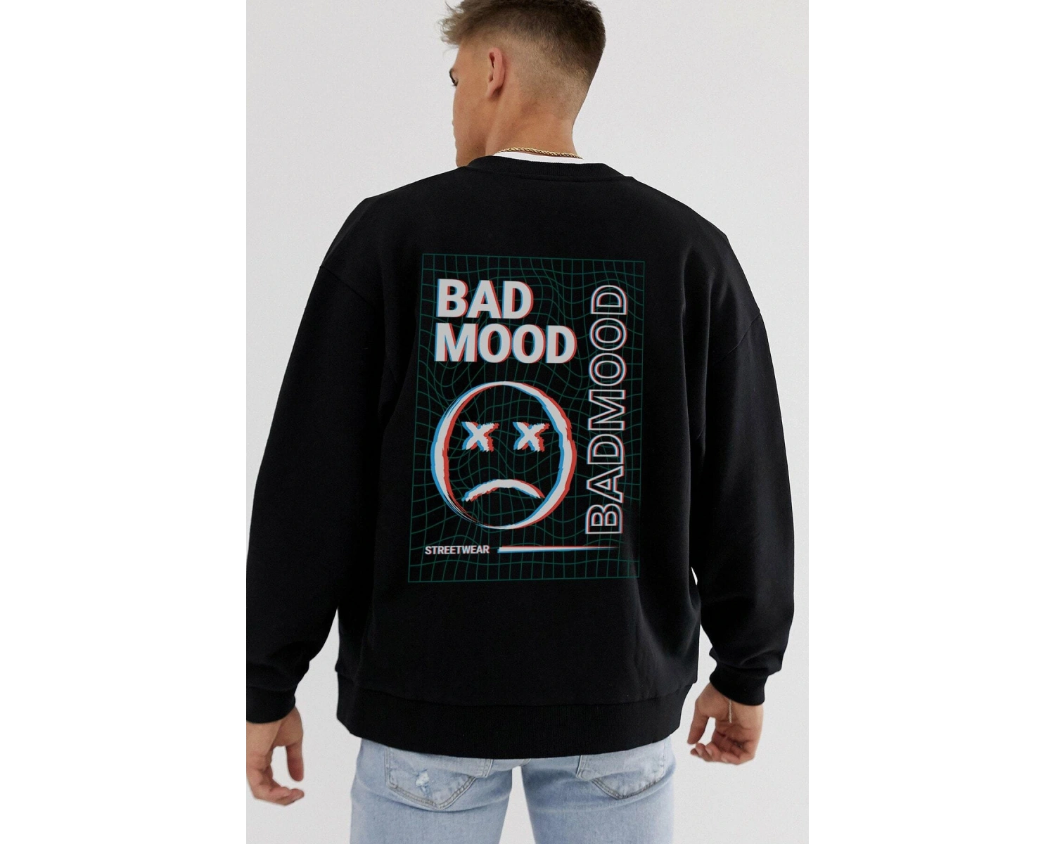 Bad Mood Oversize Siyah Sweatshirt Tarzsokak44