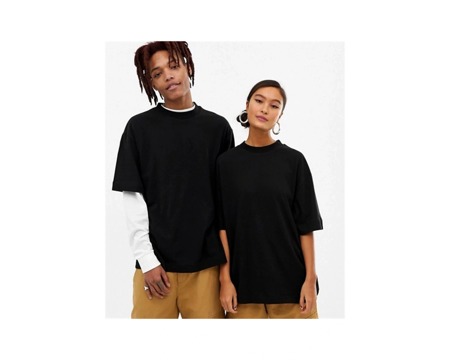 Basic Oversize Unisex Siyah Tişört