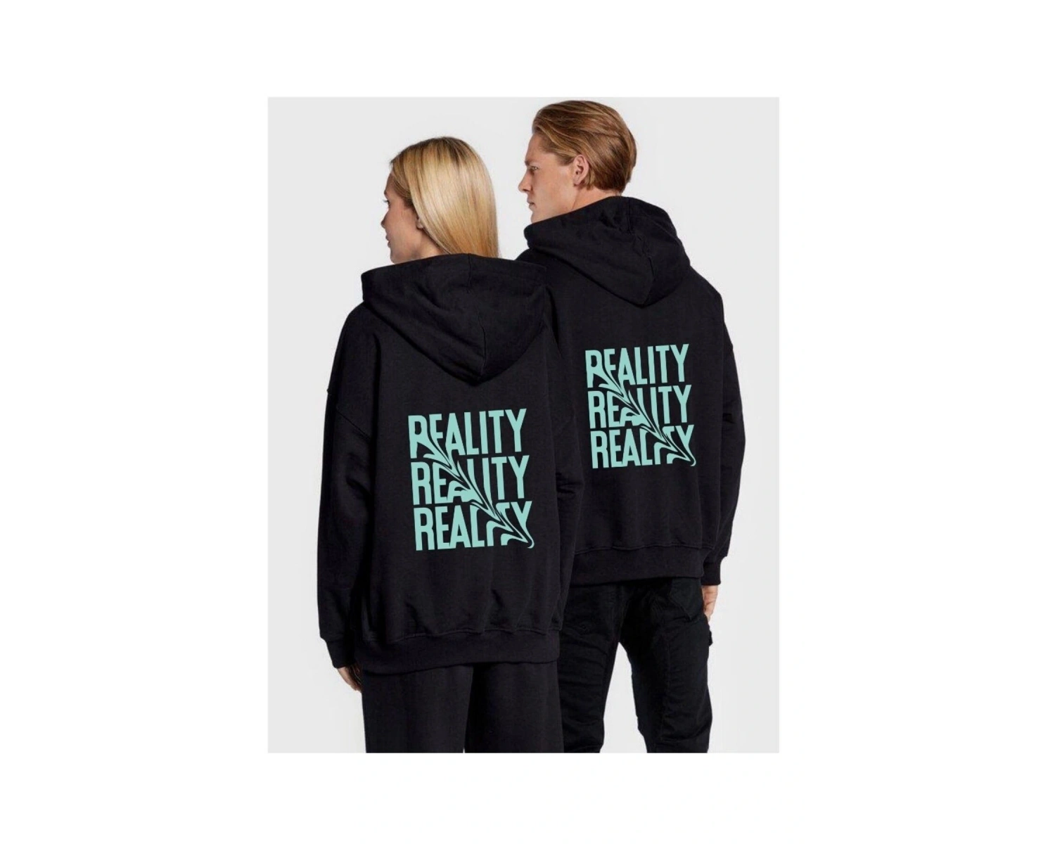 BASKI Sevgili Kombin Özel Tasarım Sweatshirt Üç İplik