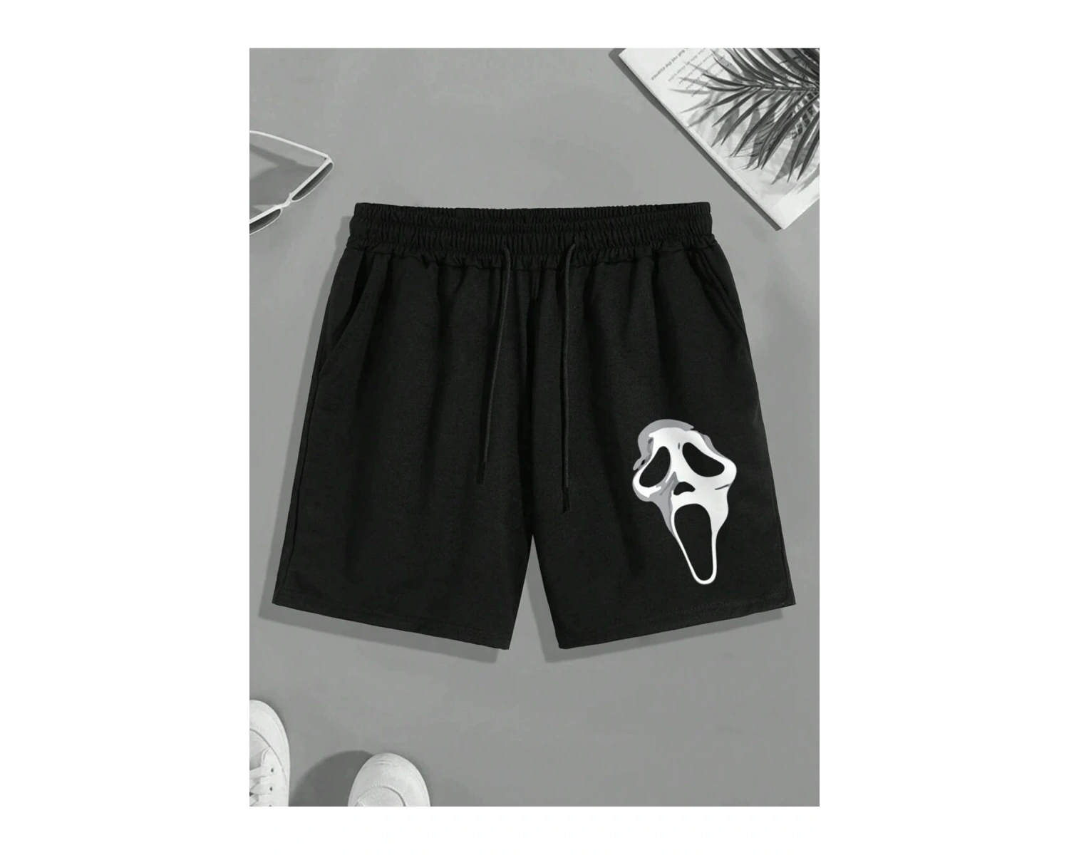 Bay Çığlık Maske Baskılı Cepli Penye