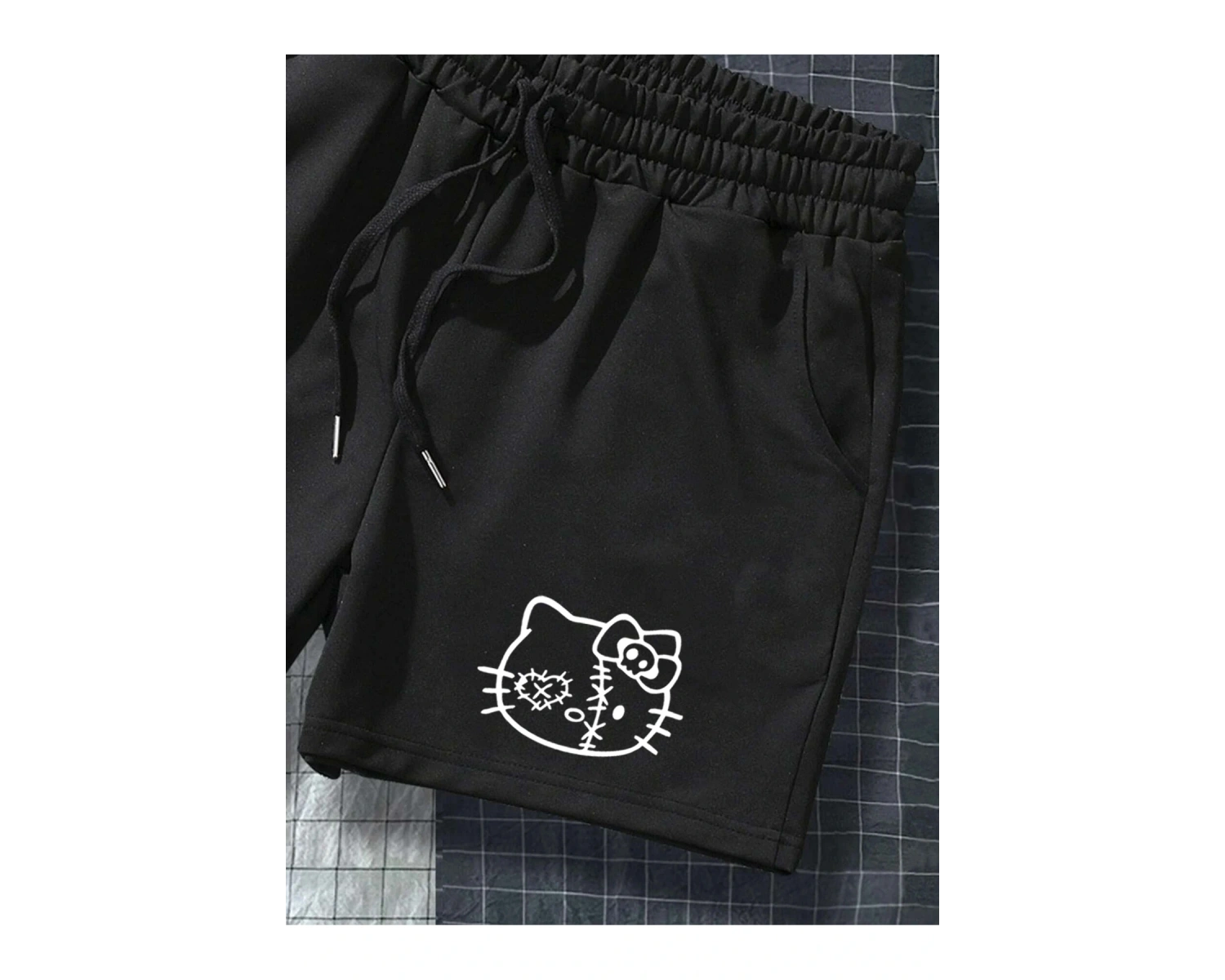 Bay Hello Kitty Baskılı Siyah Kadın Regular fit