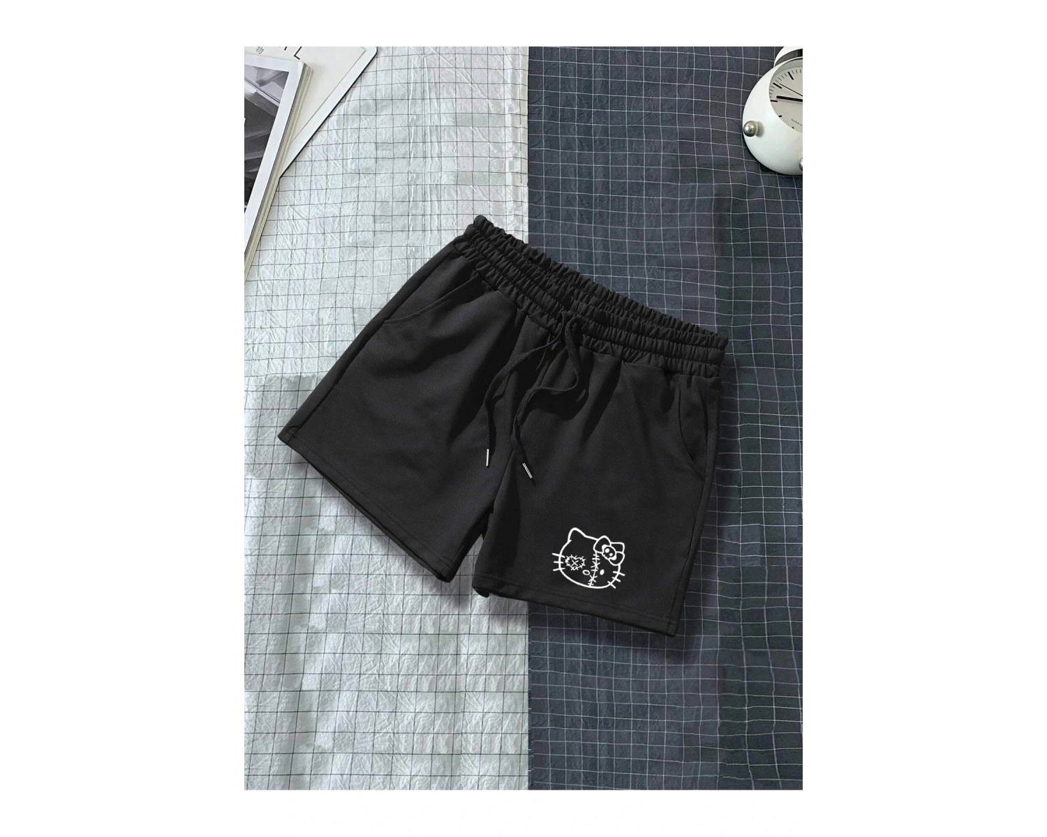 Bay Hello Kitty Baskılı Siyah Kadın Regular fit