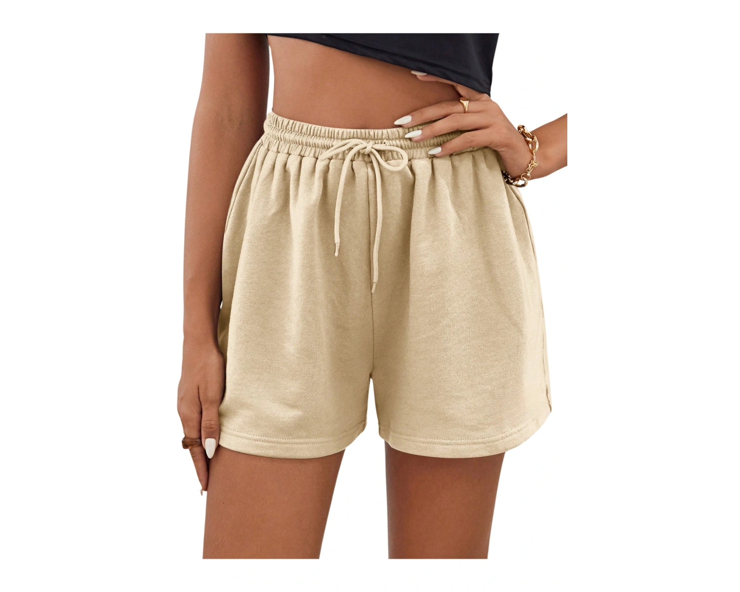 Bay Kadın Bej Düz Regular Penye