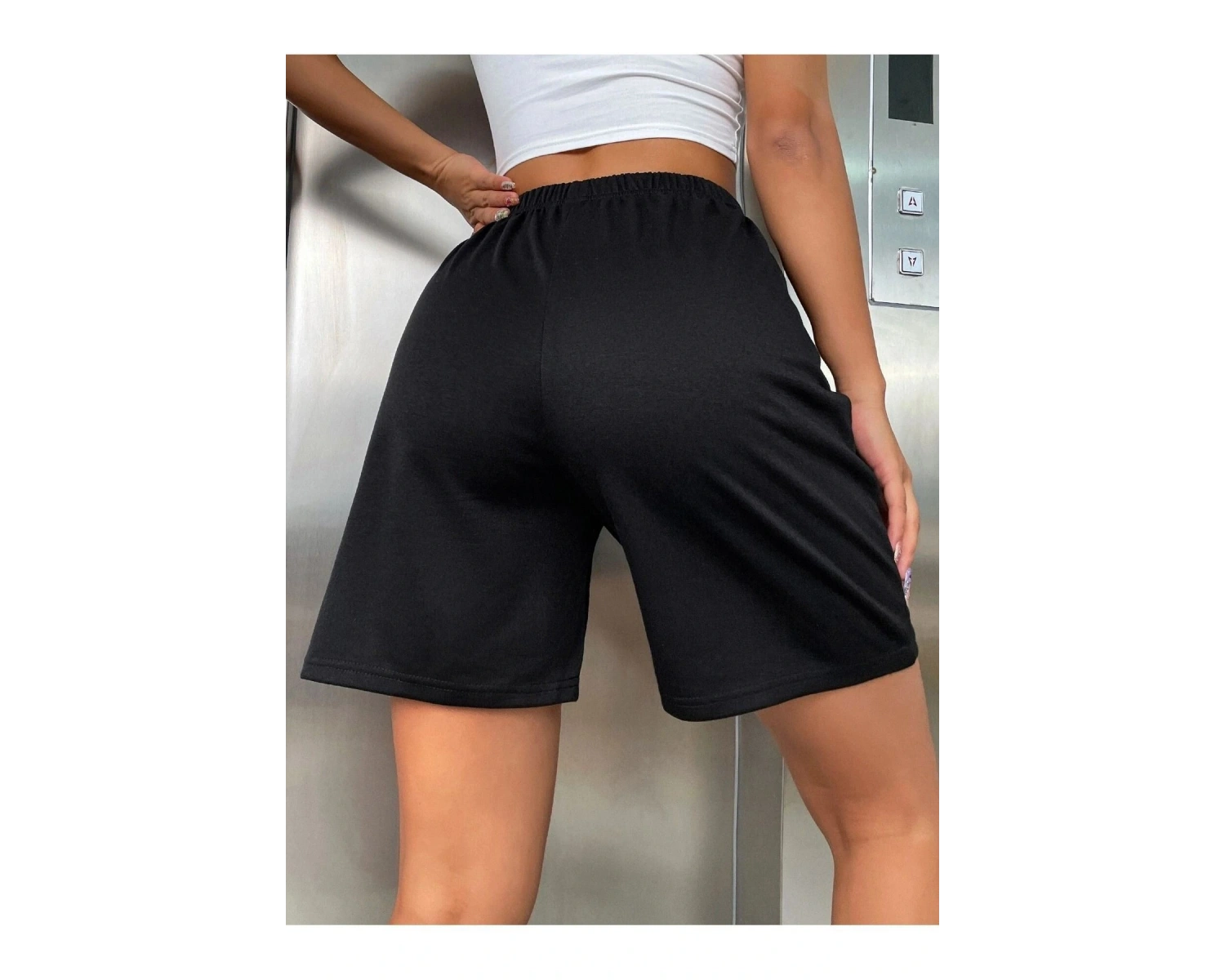 Bay Sweetline Brooklyn 1898 Penye Şort - Siyah Baskılı Kısa