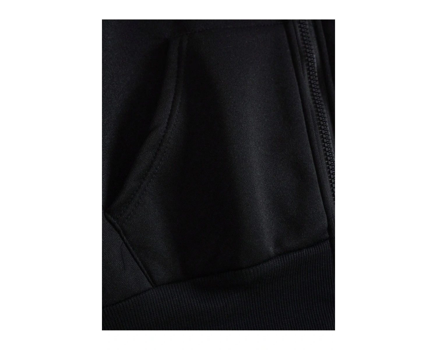 Bear And Heart Print Zip Up Lined Drawstring Hoodie Siyah