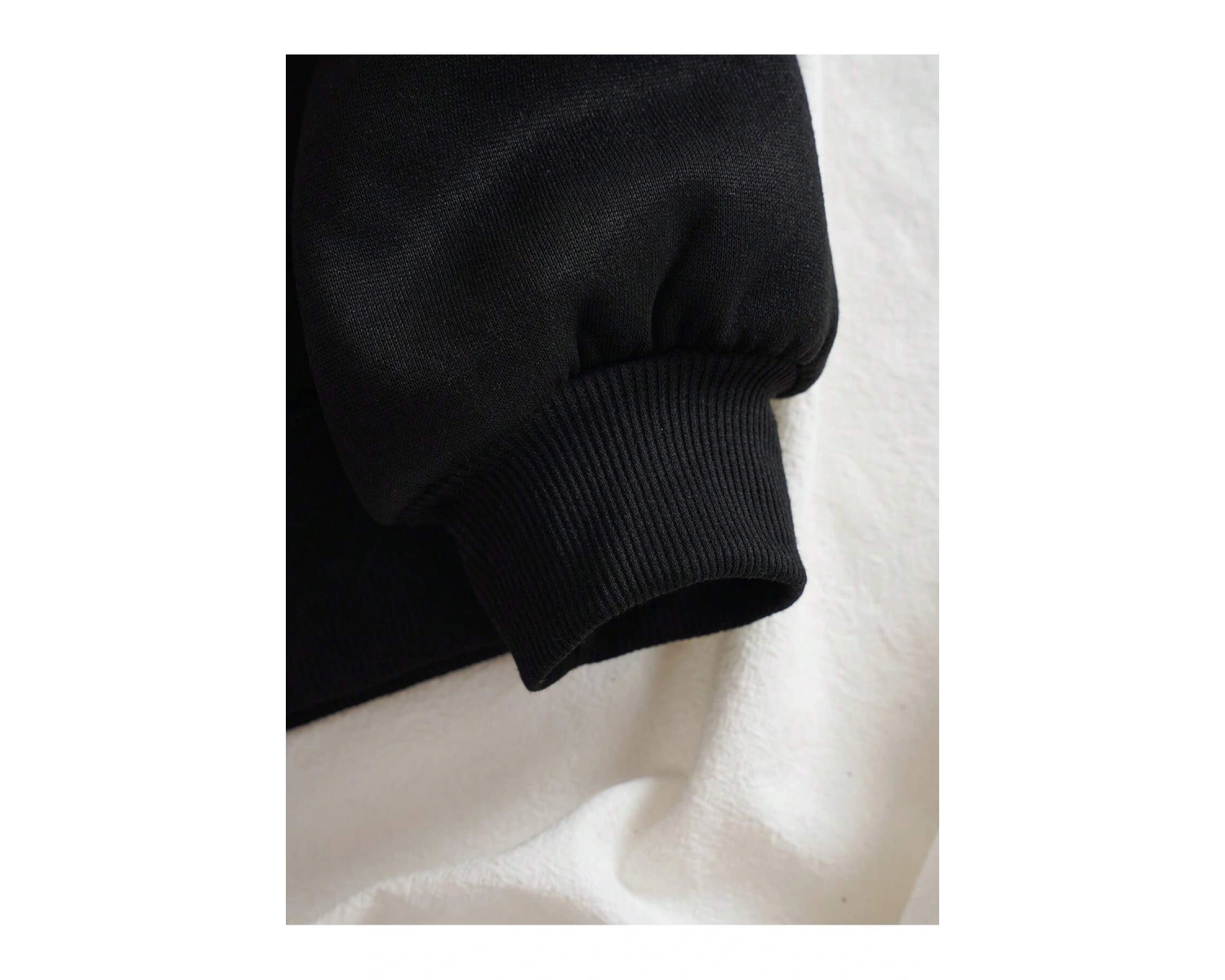 Bear And Heart Print Zip Up Lined Drawstring Hoodie Siyah