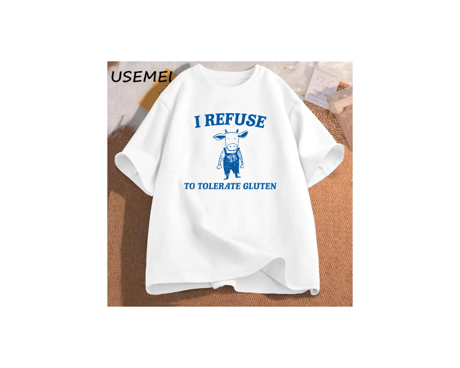 Ben laktoz t Shirt pamuk çöp Panda t-Shirt boy erkekler giyim baskılı t-Shirt Vintage iğnelem 3044