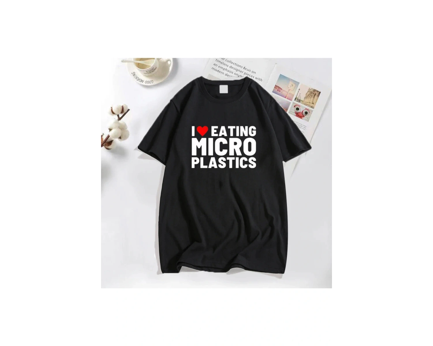 Ben microplastic t-shirt erkekler komik Mmicroplastic mizah mektup baskı Tee Tops yaz pamuklu 3018
