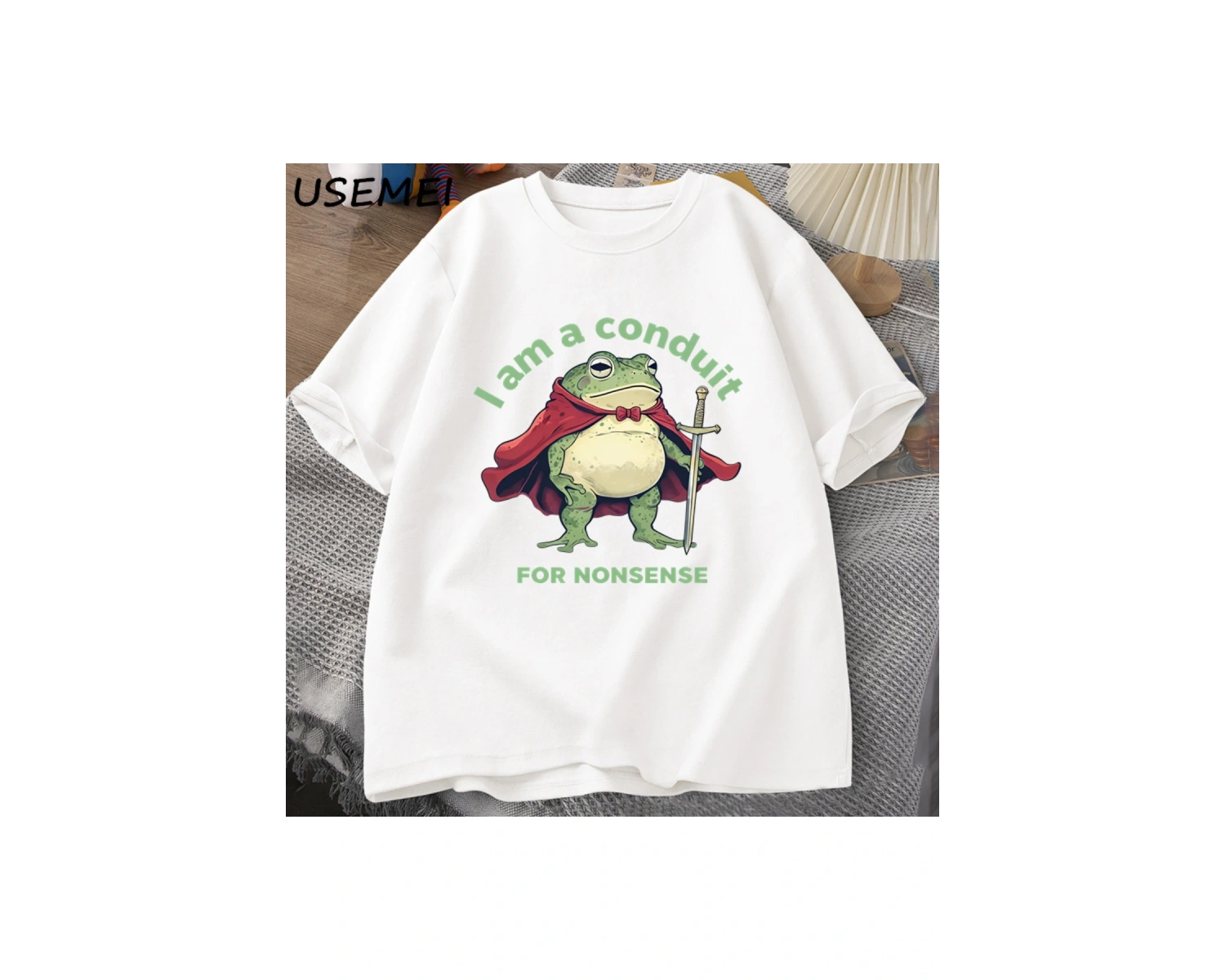 Ben Saçmalık için Bir Boru T-shirt Erkek Kadın Komik Kurbağa Weirdcore Atasözü Tshirt Tee Yet 2940