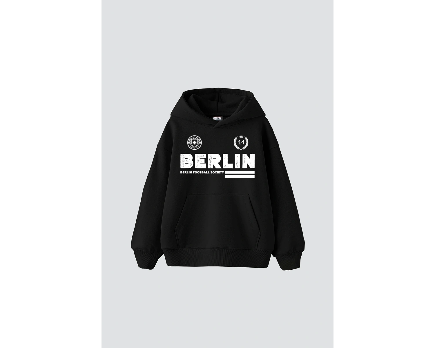 Berlin Baskılı Oversize Unisex Premium Beyaz
