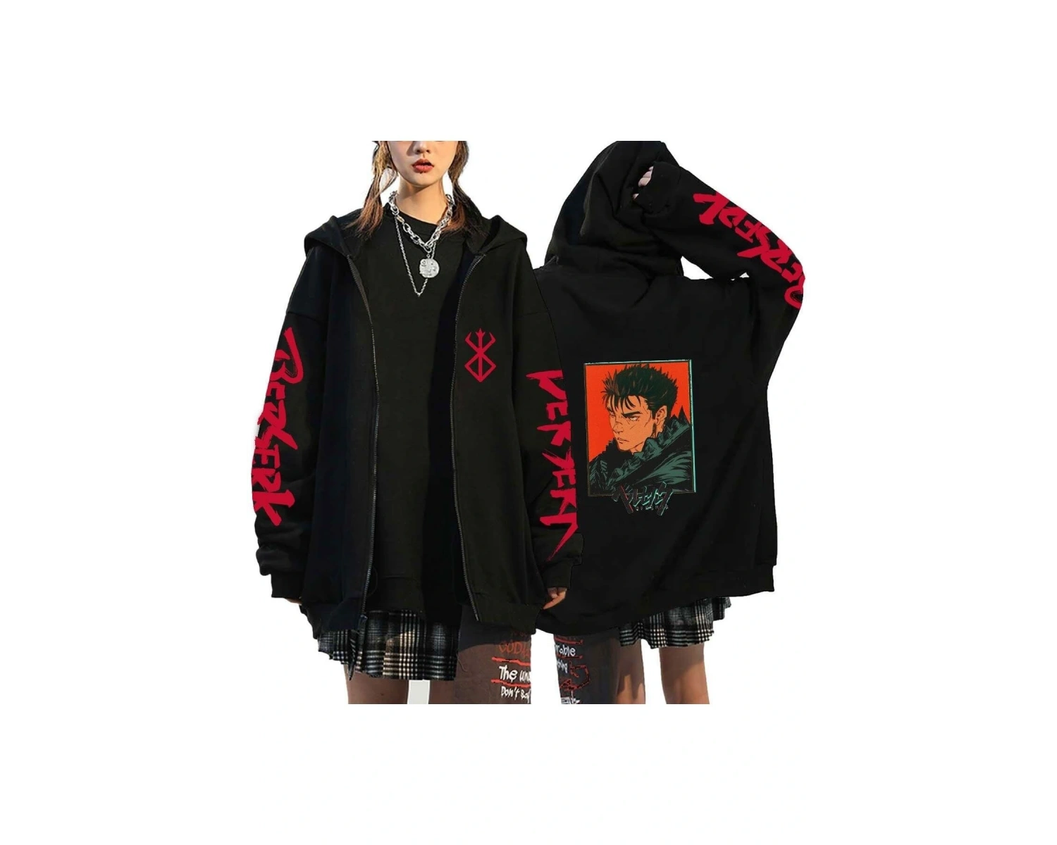 Berserk Fermuarlı Hoodie Mod42 14627