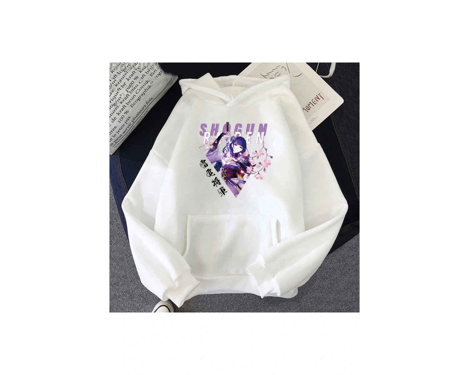 Beyaz 2021 yeni moda Raiden gengenshin darbe Hoodies Hip Hopbts Streetwear